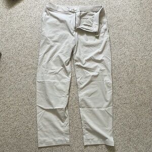 Lululemon relaxed fit belted stretch pants white opal 31W
